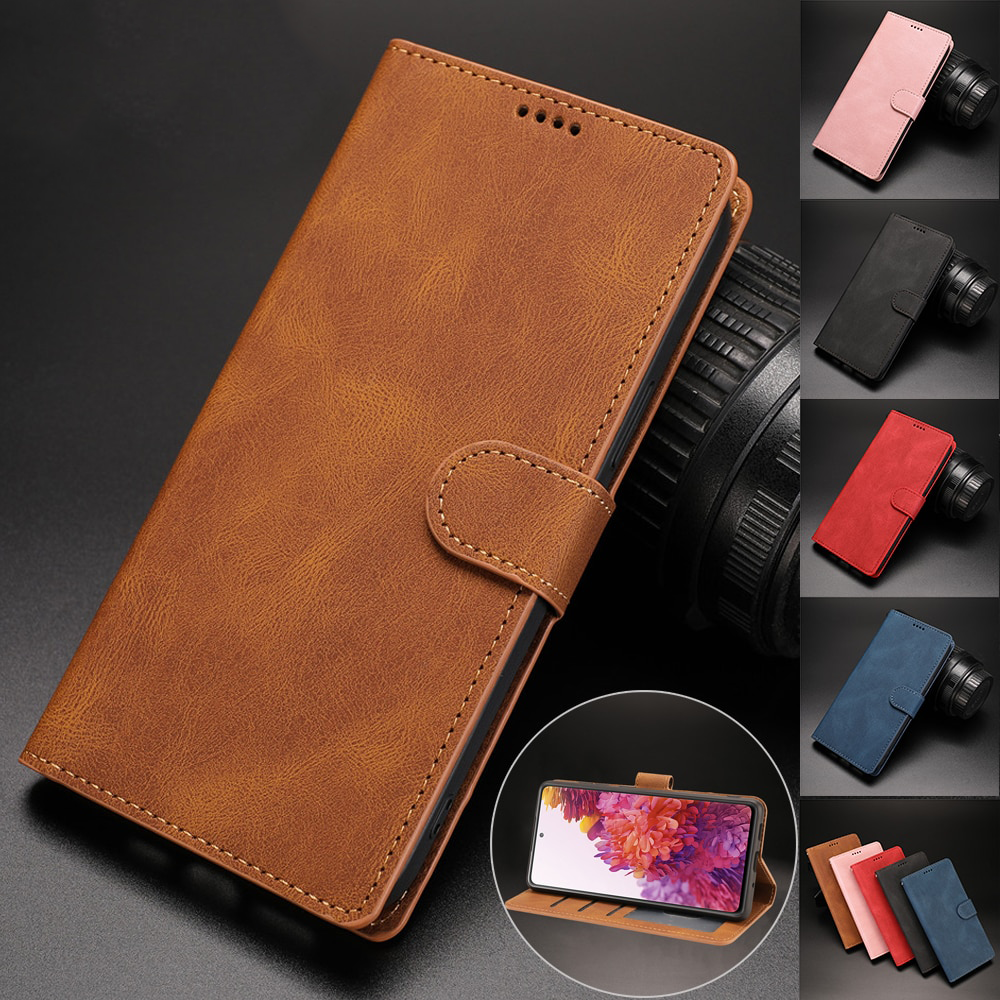 Leather Flip Wallet Case For Samsung