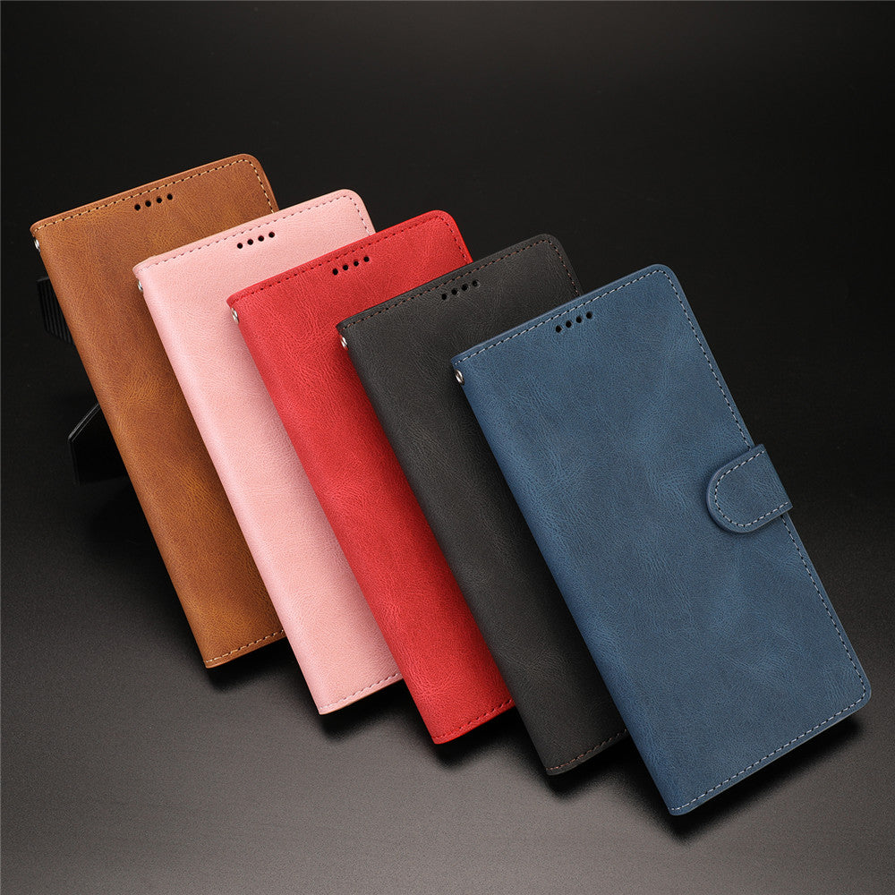 Leather Flip Wallet Case For Samsung