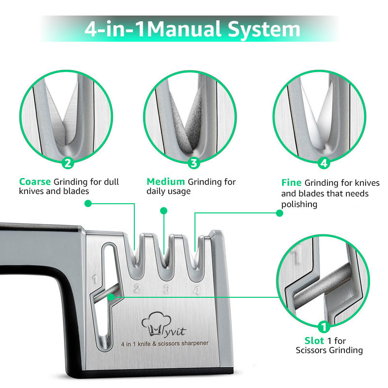 4-in-1 Diamond Coated Knife Sharpener