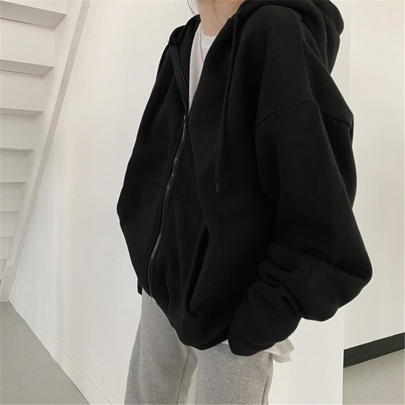 Women Zip Up Streetwear Hoodie