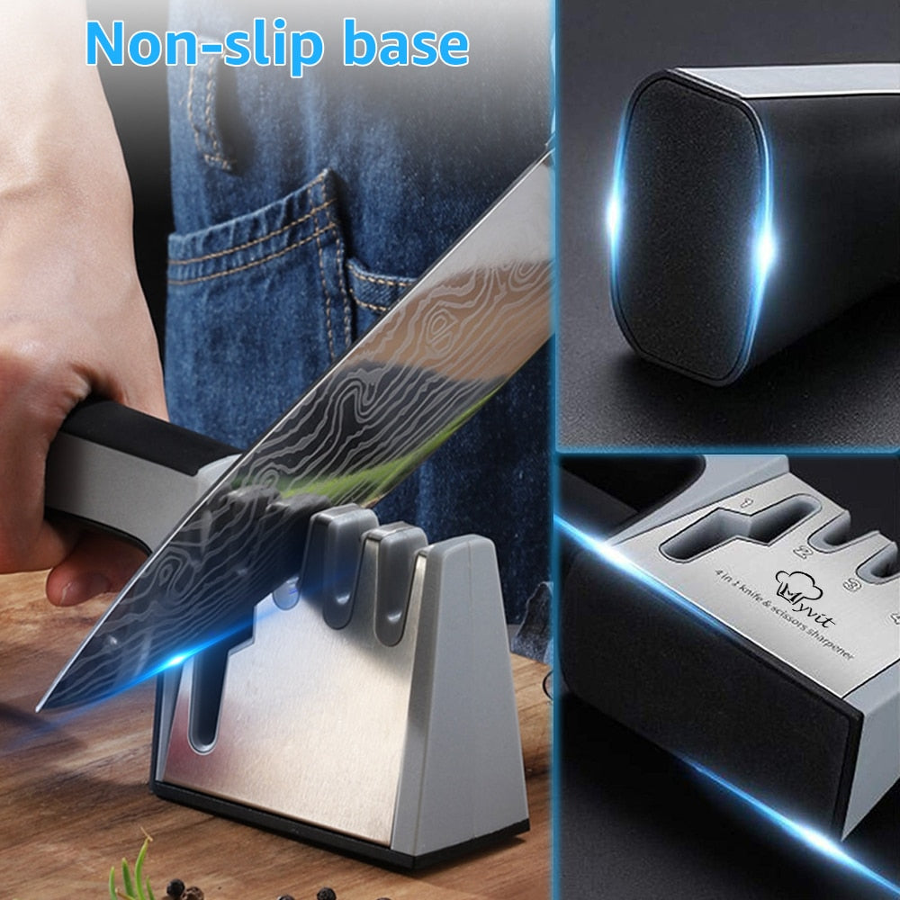 4-in-1 Diamond Coated Knife Sharpener