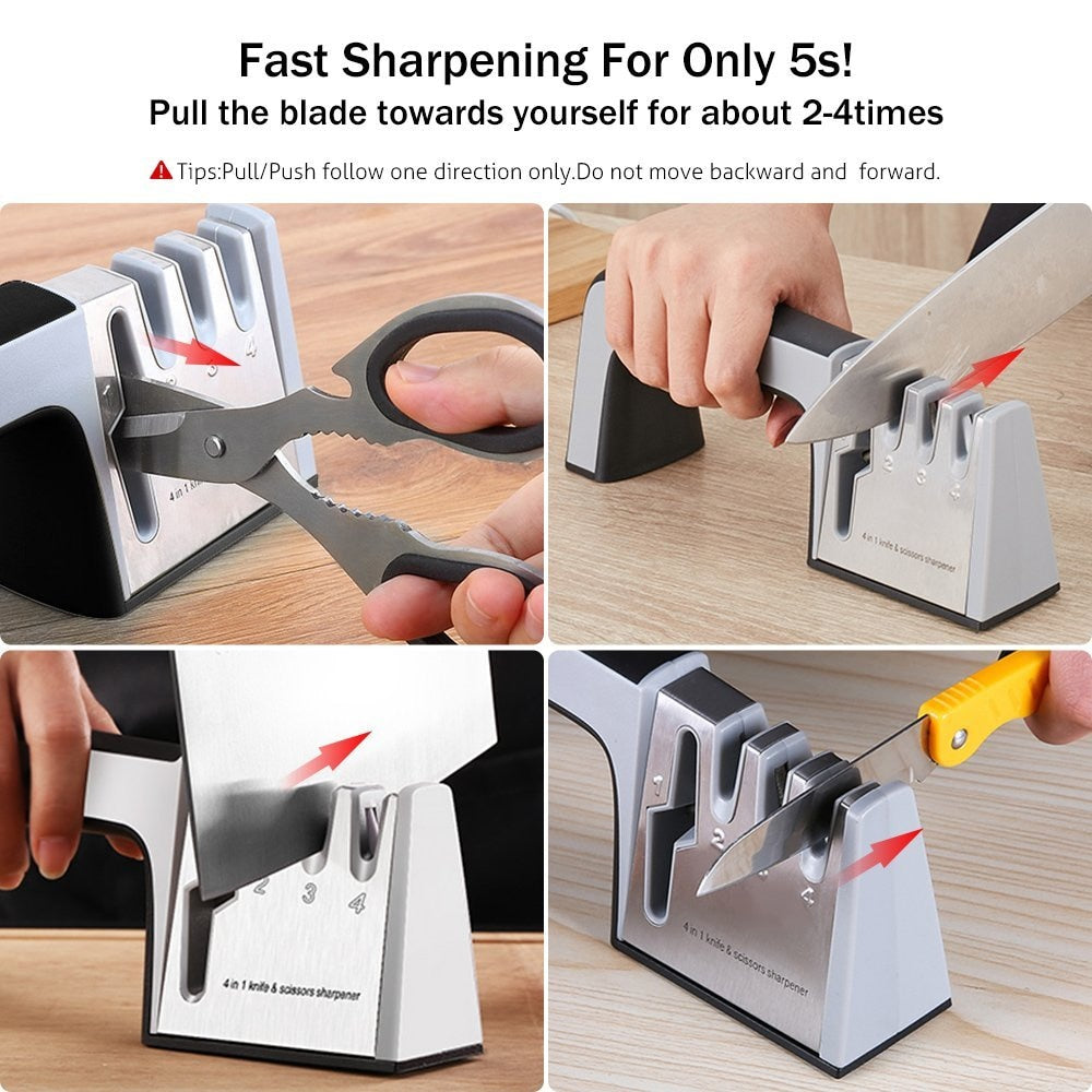 4-in-1 Diamond Coated Knife Sharpener
