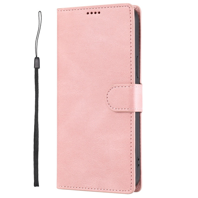 Leather Flip Wallet Case For Samsung
