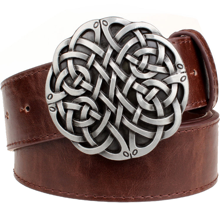Celtic Geometric Weave Pattern Belt