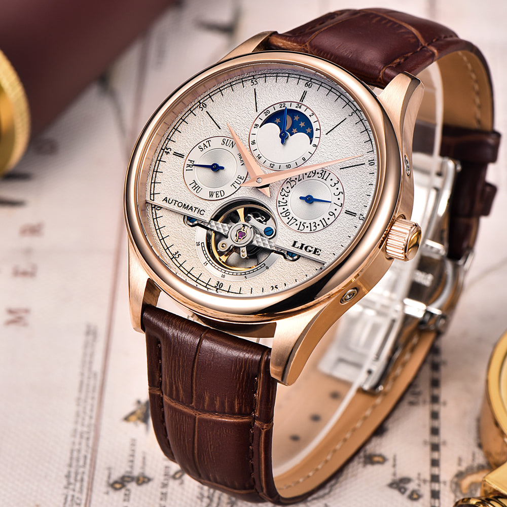 Mechanical Automatic Tourbillon Skeleton Dial Watch
