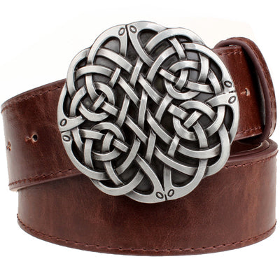 Celtic Geometric Weave Pattern Belt