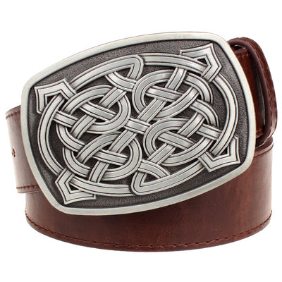 Celtic Geometric Weave Pattern Belt