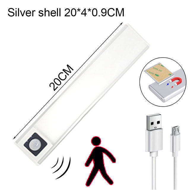 Wireless LED Motion Sensor Night Light USB Rechargeable