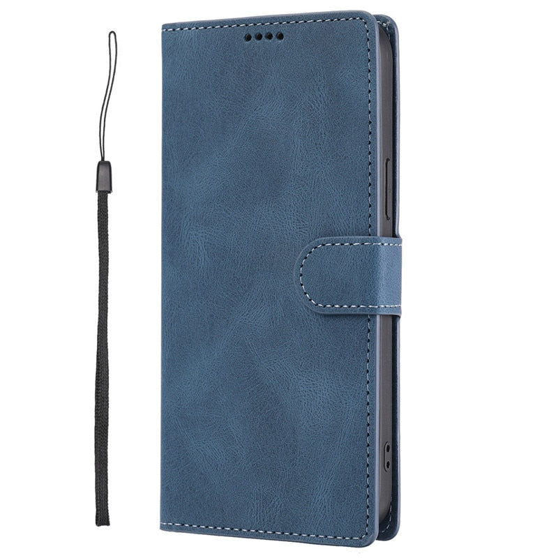 Leather Flip Wallet Case For Samsung