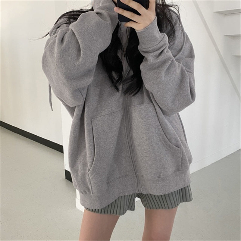 Women Zip Up Streetwear Hoodie
