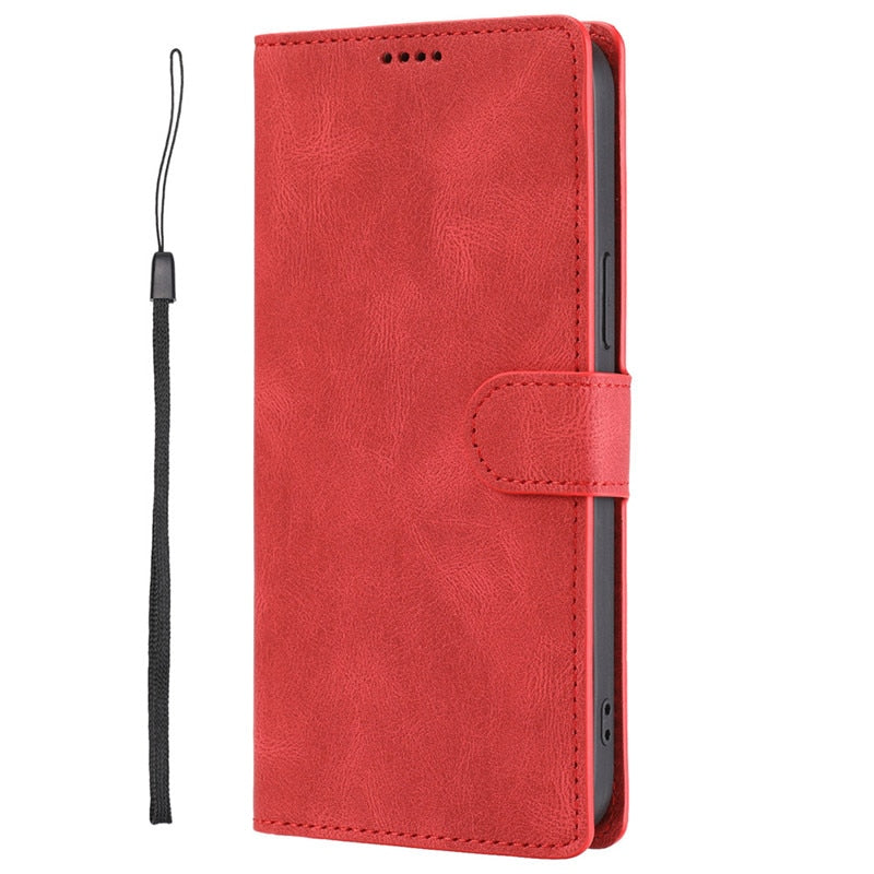 Leather Flip Wallet Case For Samsung