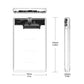 2.5in Transparent SATA to USB C to External SSD Case