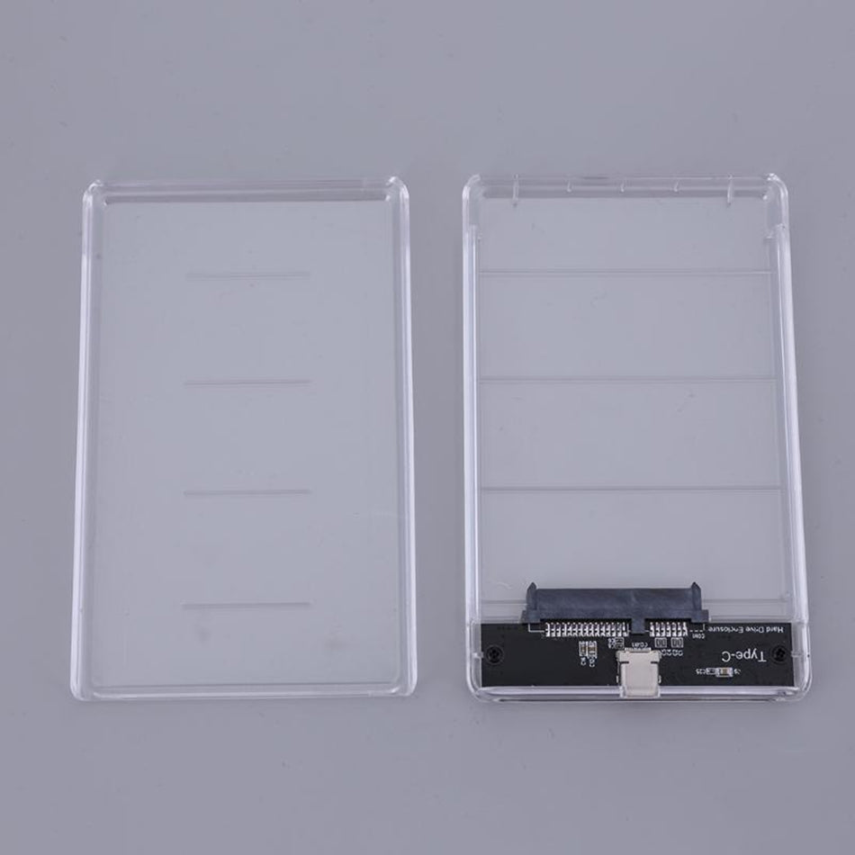 2.5in Transparent SATA to USB C to External SSD Case