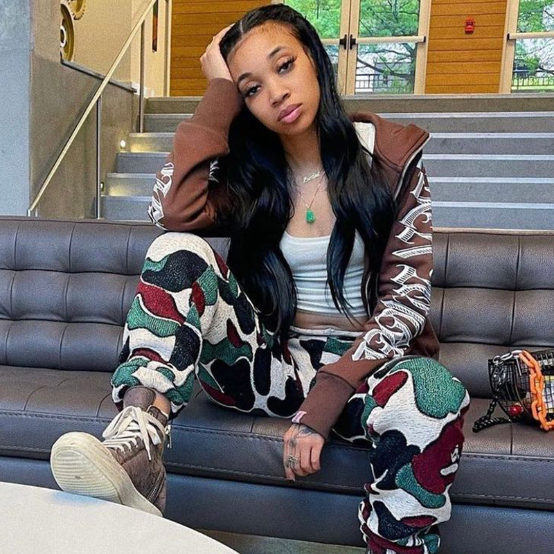 Women Zip Up Streetwear Hoodie