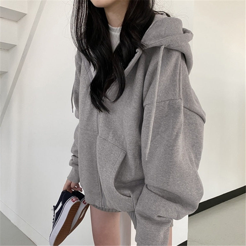 Women Zip Up Streetwear Hoodie