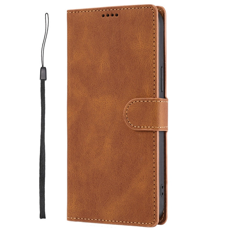 Leather Flip Wallet Case For Samsung