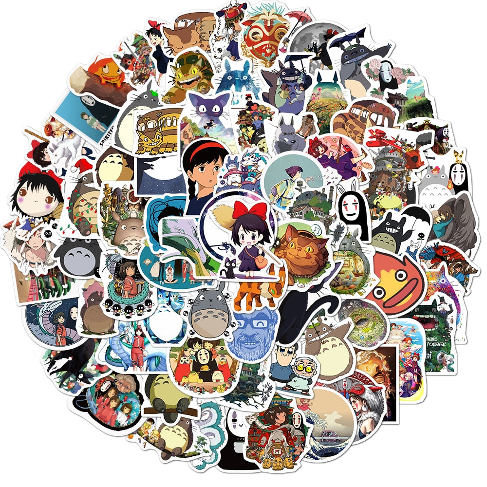 100 PCS Studio Ghibli Stickers