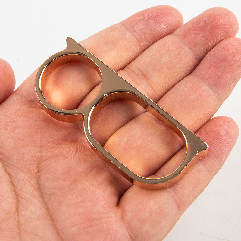 Two Finger Hyperbole Geometric Punk Knuckle Ring