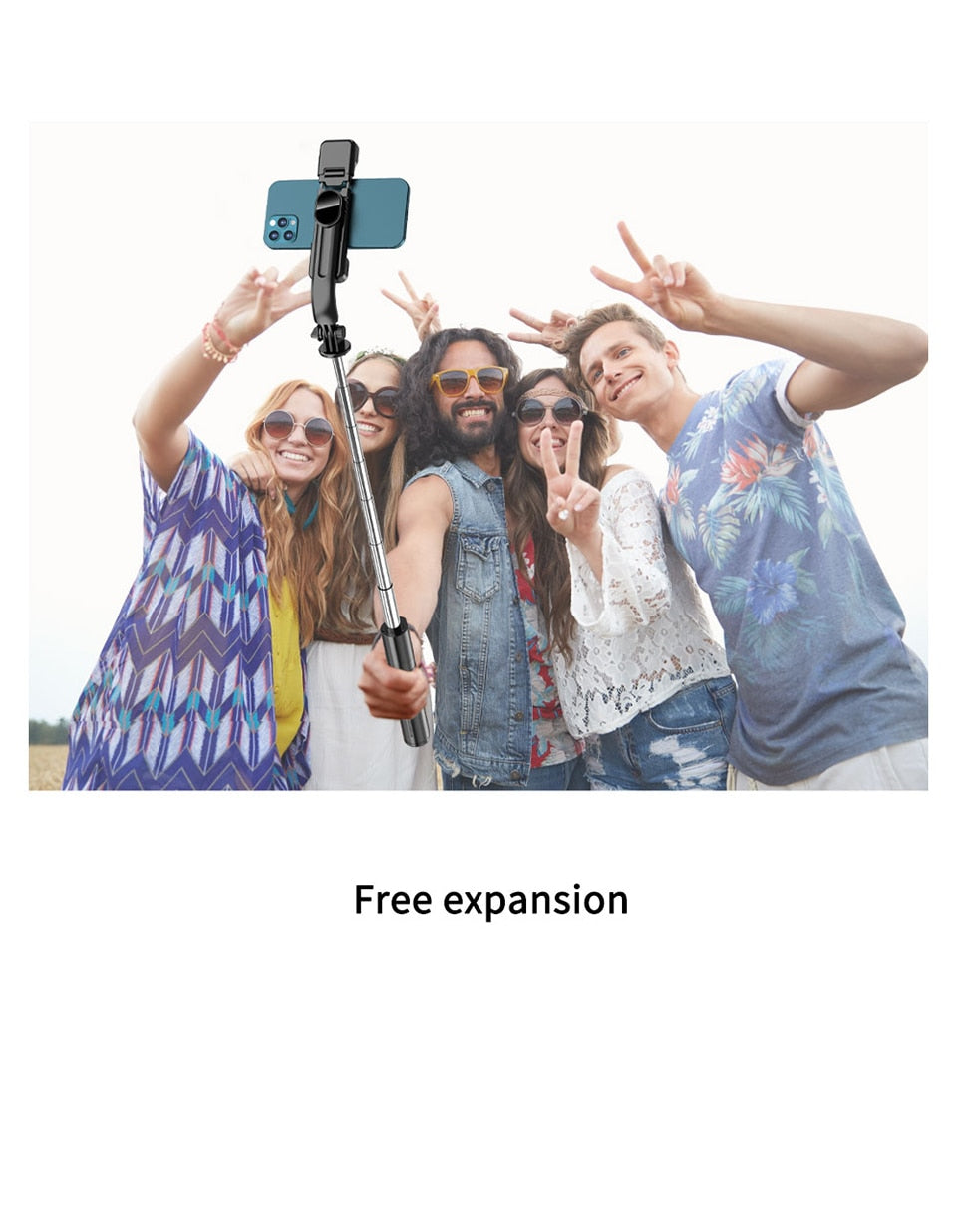 Selfie Stick Bluetooth Fill Light Tripod With Remote 1160mm