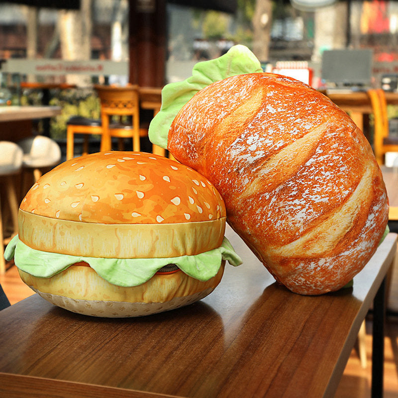 2-in-1 Hamburger/Bread Loaf Pillow