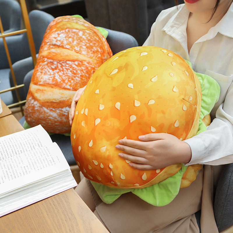 2-in-1 Hamburger/Bread Loaf Pillow