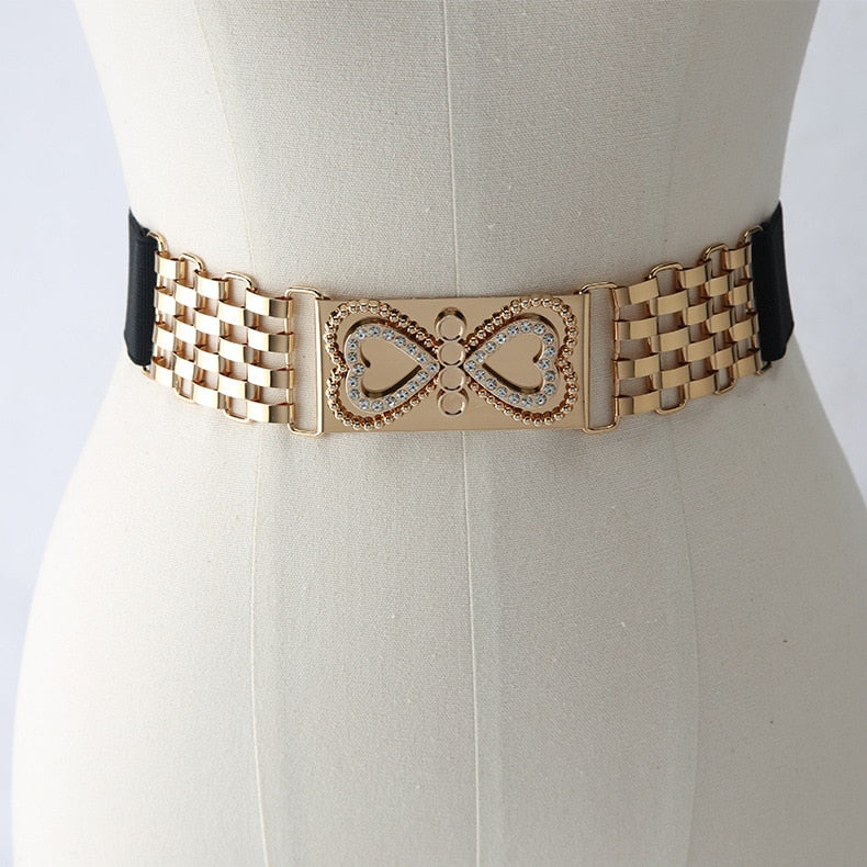 68cm Women's Double Buckle Punk Chain Belt