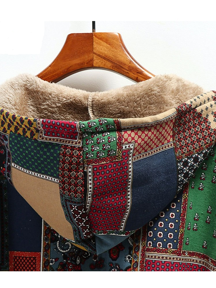 Women's Vintage Patchwork Coat