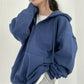 Women Zip Up Streetwear Hoodie