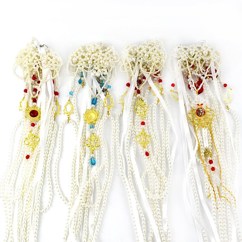 70cm Women's Hanfu Waist Chain Ancient Style Long Tassel Pearl Belt