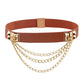 68cm Women's Double Buckle Punk Chain Belt