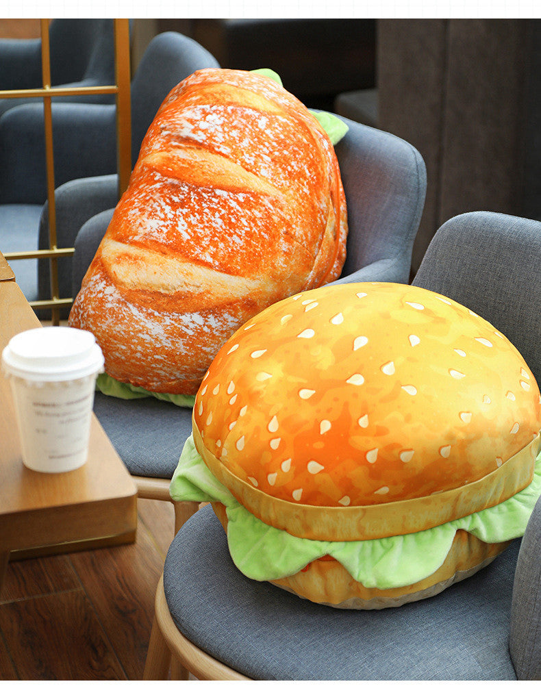2-in-1 Hamburger/Bread Loaf Pillow