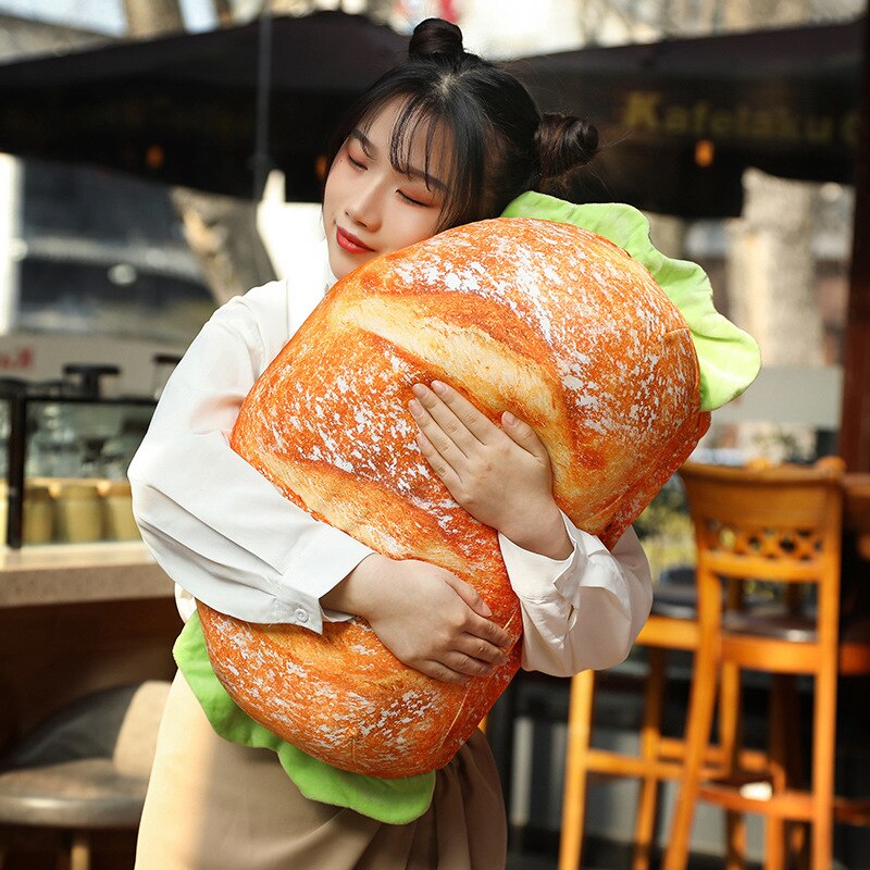 2-in-1 Hamburger/Bread Loaf Pillow