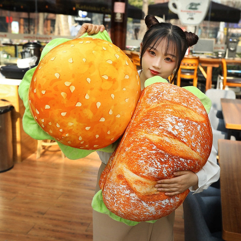 2-in-1 Hamburger/Bread Loaf Pillow