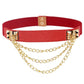 68cm Women's Double Buckle Punk Chain Belt