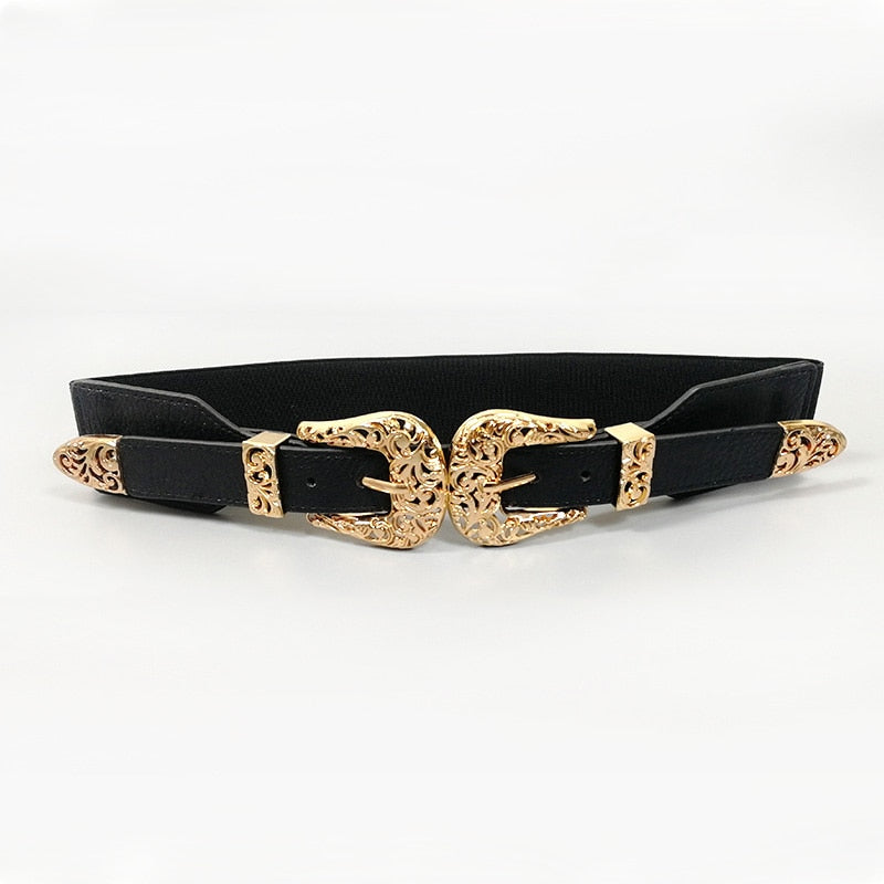 68cm Women's Double Buckle Punk Chain Belt