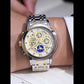 Gold Stainless Steel Quartz Men Waterproof Chronograph Watch