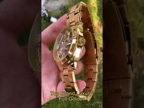 Transparent Automatic Mechanical Luminous Skeleton Dial Watch