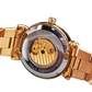 Automatic Mechanical Golden Moon Phase Business Steel Strap Watch