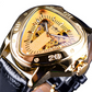 Triangle Skeleton Dial Automatic Mechanical Wrist Watch