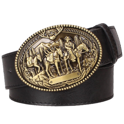 Wild West Cowboy Portrait Belt