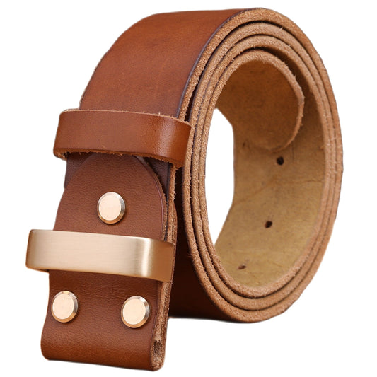 Genuine Leather Belt Without Buckle