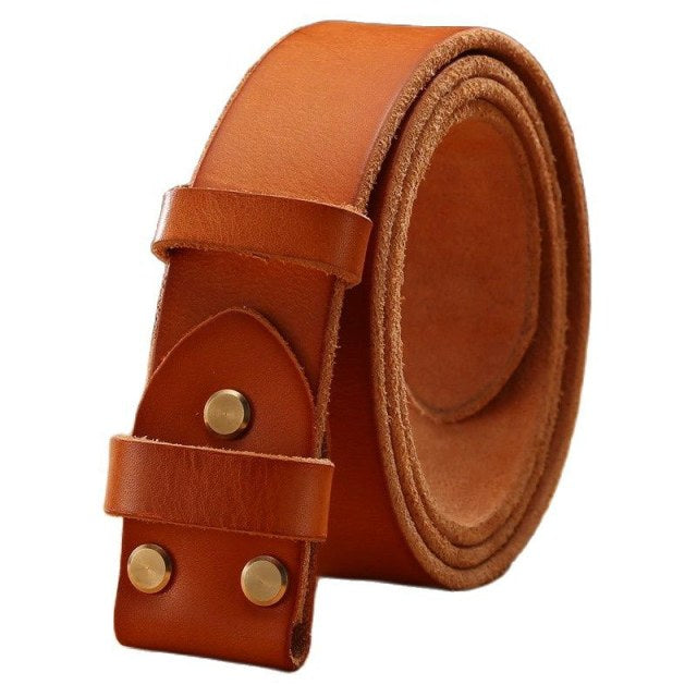 Genuine Leather Belt Without Buckle