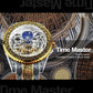 Automatic Tourbillon Engraved Vintage Moon Phase Mechanical Luminous Skeleton Dial Watch