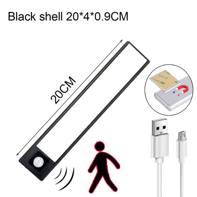 Wireless LED Motion Sensor Night Light USB Rechargeable