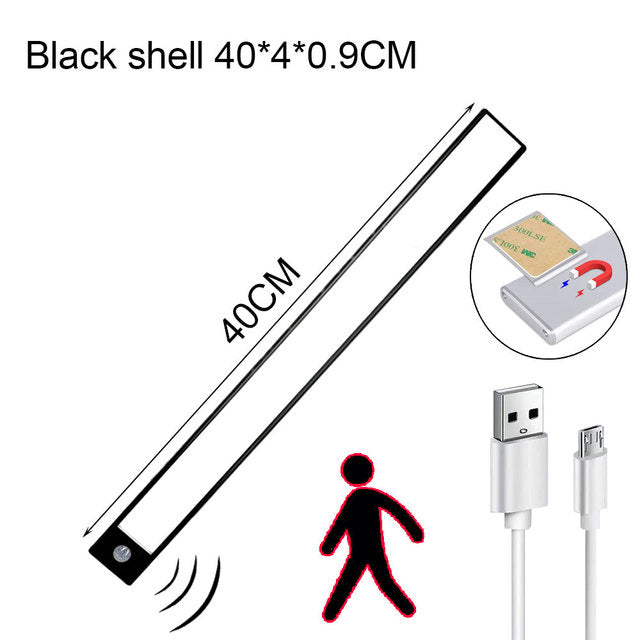 Wireless LED Motion Sensor Night Light USB Rechargeable