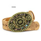 Women's Faux Leather Alloy Buckle Inlaid Color Stone Belt