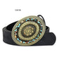 Women's Faux Leather Alloy Buckle Inlaid Color Stone Belt